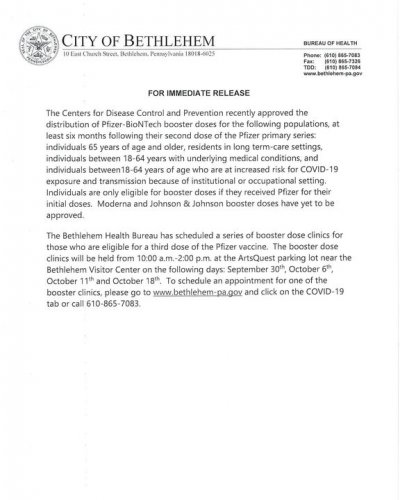 Photo post from Bethlehem Health.