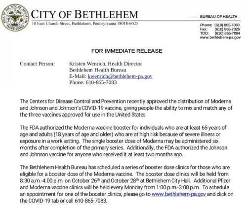 Photo post from Bethlehem Health.