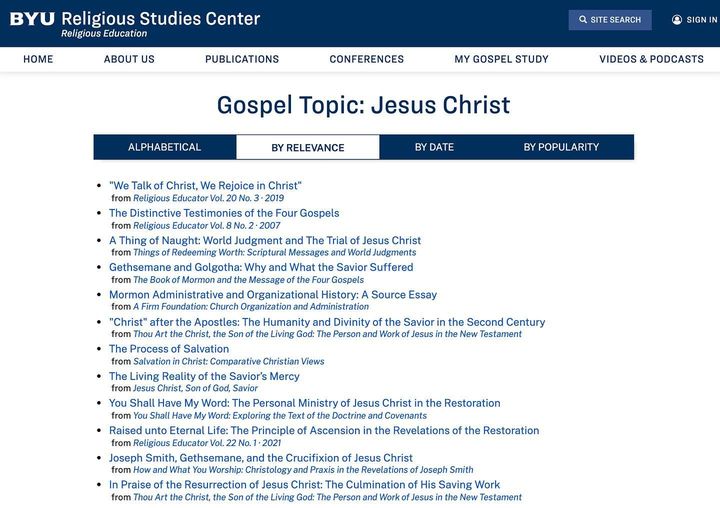 Photo post from BYU Religious Studies Center.