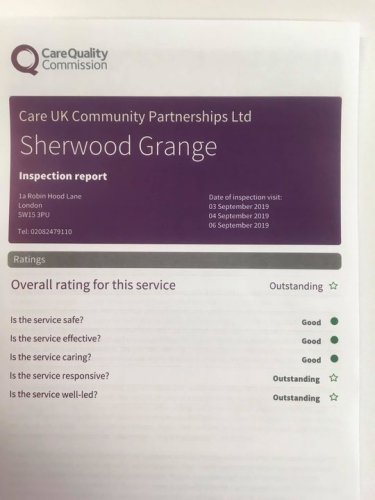 Photo post from Sherwood Grange Care Home.