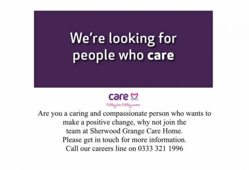 Photo post from Sherwood Grange Care Home.