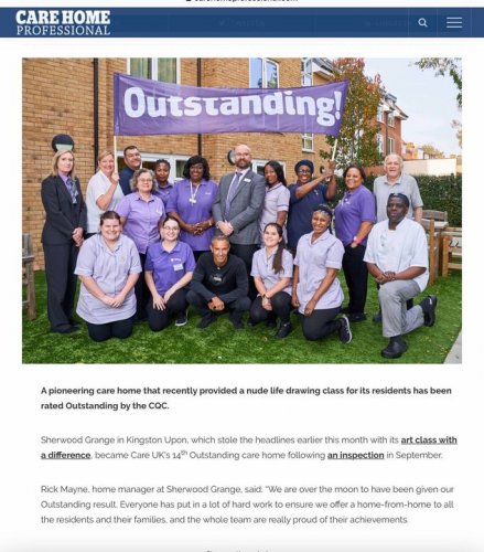 Photo post from Sherwood Grange Care Home.