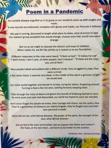 Photo post from Sherwood Grange Care Home.