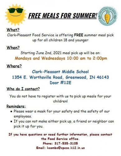 Photo post from CPCSC Food Service.