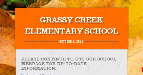 Photo post from Grassy Creek Elementary School.