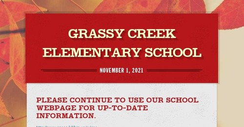 Photo post from Grassy Creek Elementary School.