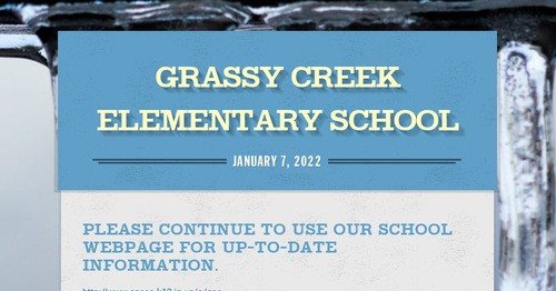 Photo post from Grassy Creek Elementary School.