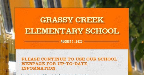 Photo post from Grassy Creek Elementary School.