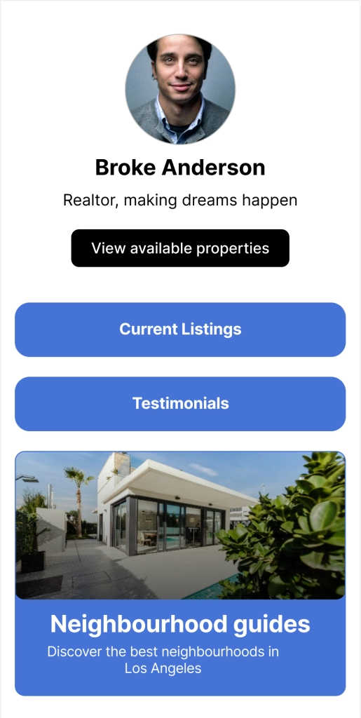 Link in Bio Page for Real-Estate Agent