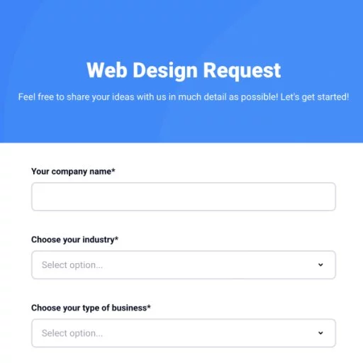 Web Design Request Form