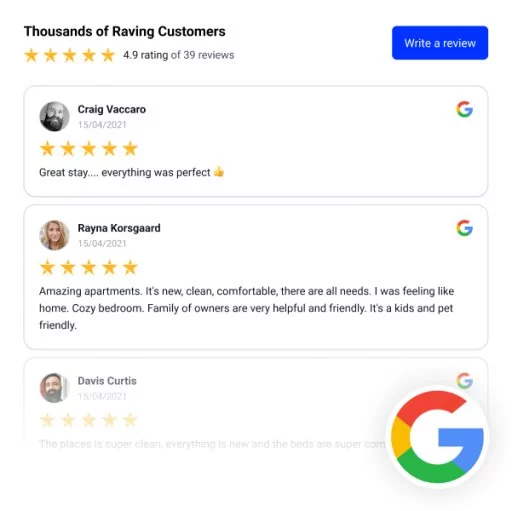 Google Testimonial Table Widget
