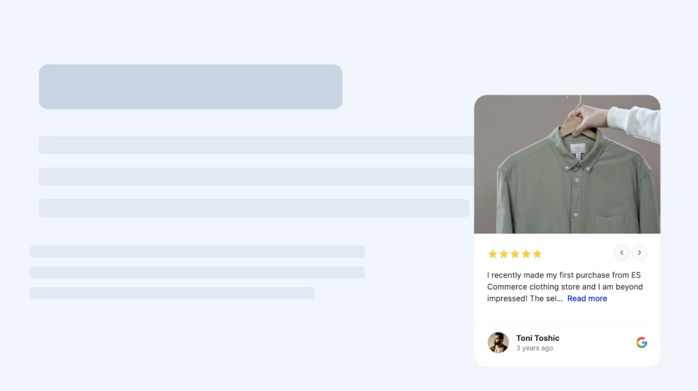 Floating Reviews Popover