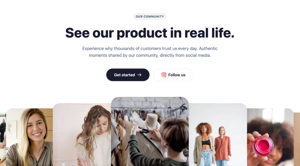 Instagram Hero Section