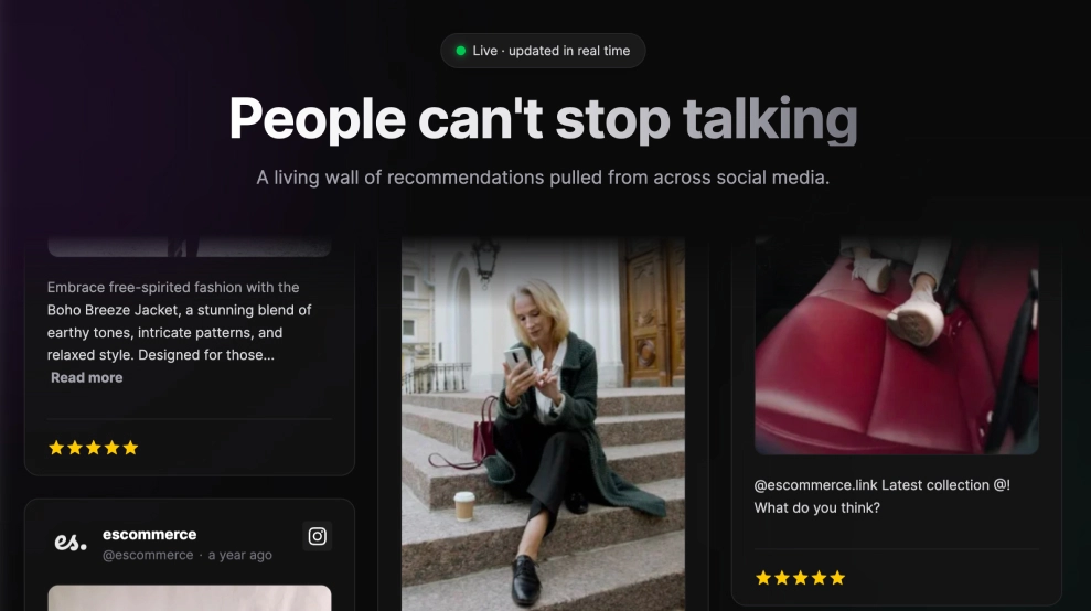 Social Media Recommendations Widget