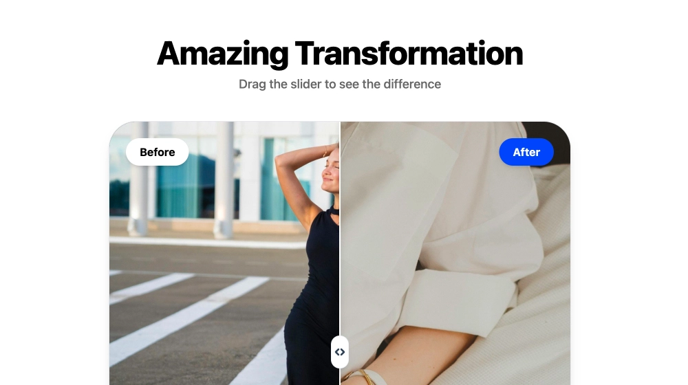 Before And After Comparison Widget