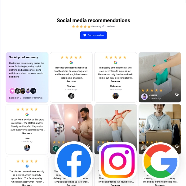 Social Media Recommendations Widget