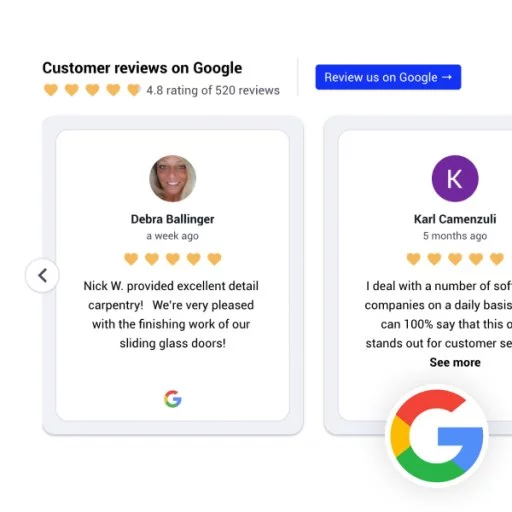 Google Reviews Card Slider Widget