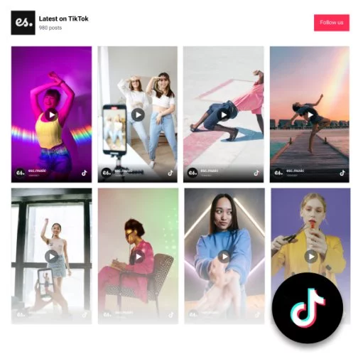 Flat TikTok Grid Widget