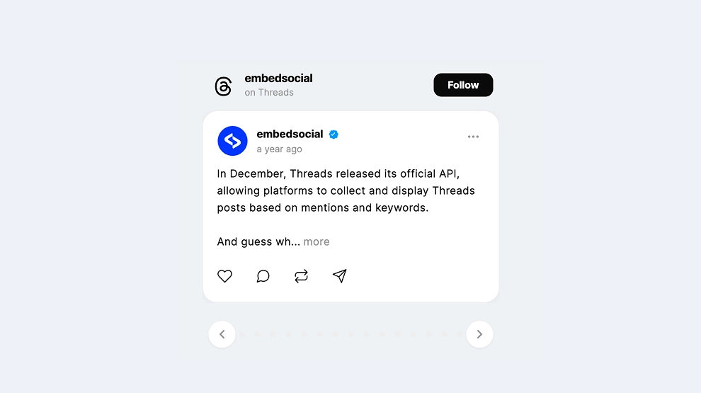 Threads Posts Slider