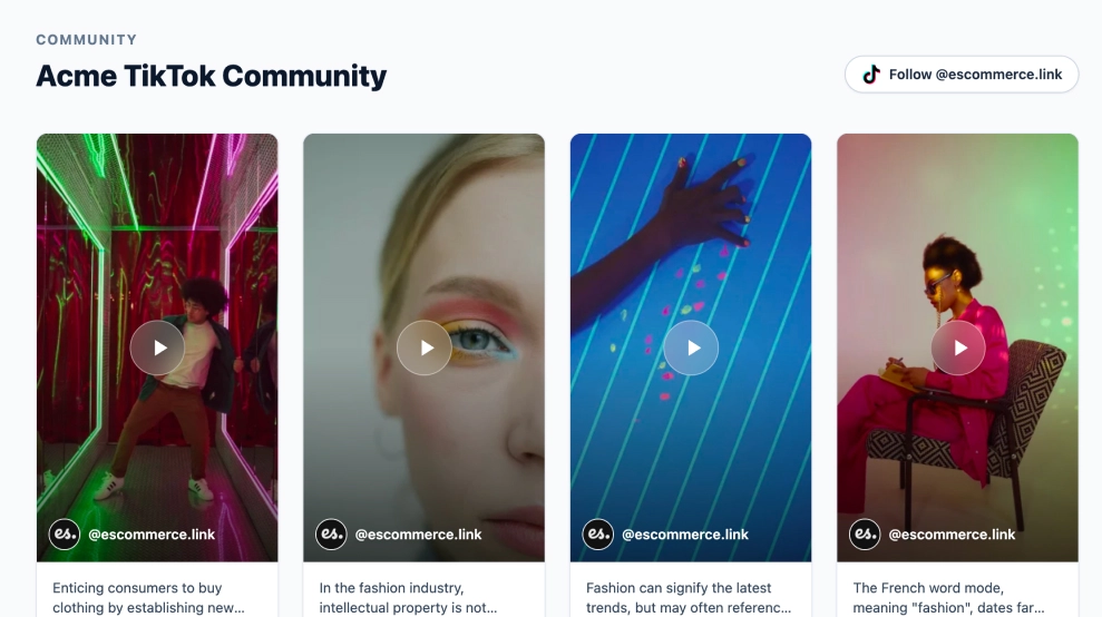 Classic TikTok Feed Widget