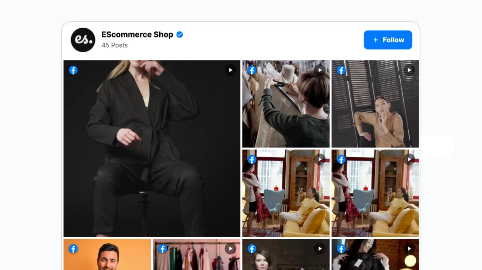 Facebook Grid Gallery Widget