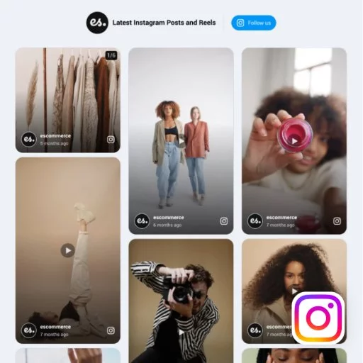 Instagram Reels and Posts Masonry Widget