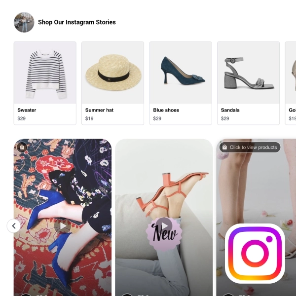 Instagram Stories Shop Widget