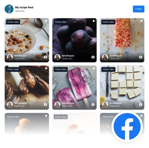 Facebook Grid Gallery Widget