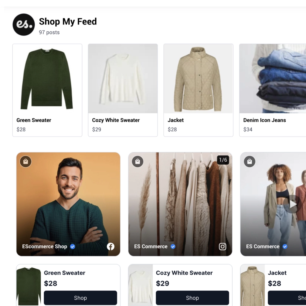 Shop My Feed Widget