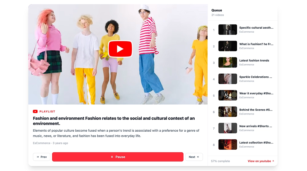 Video Playlist Widget