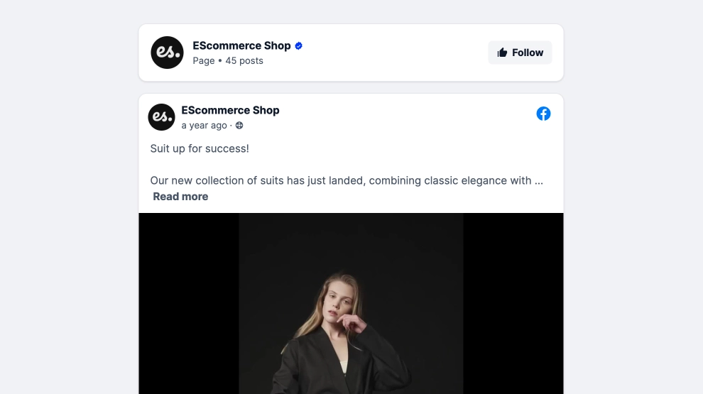 Classic Facebook Page Posts Feed Widget
