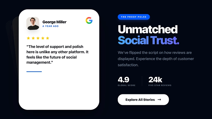 Dark Social Proof Section