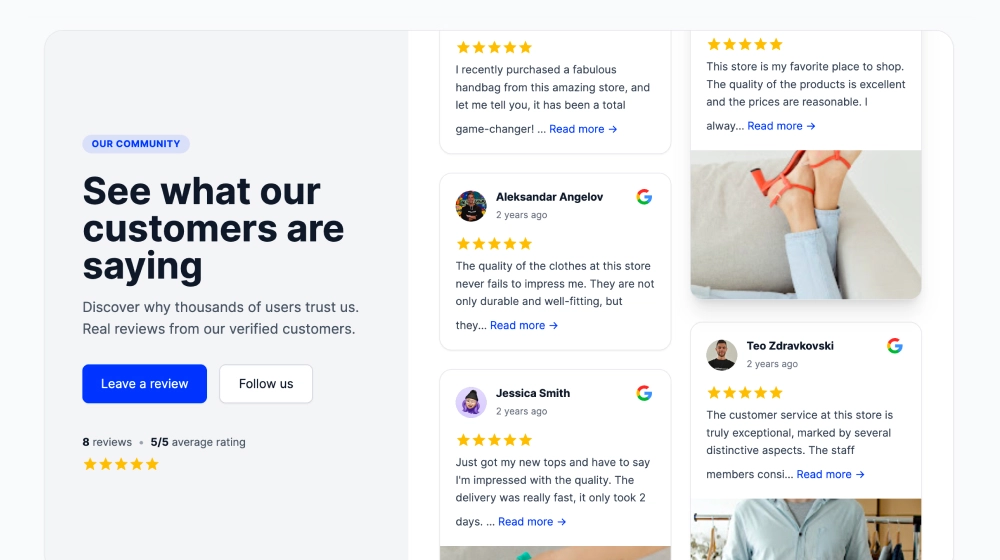 Social Proof Section