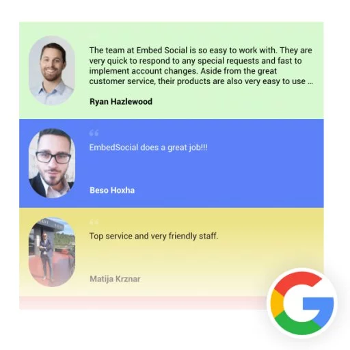 Rainbow Google Reviews Widget