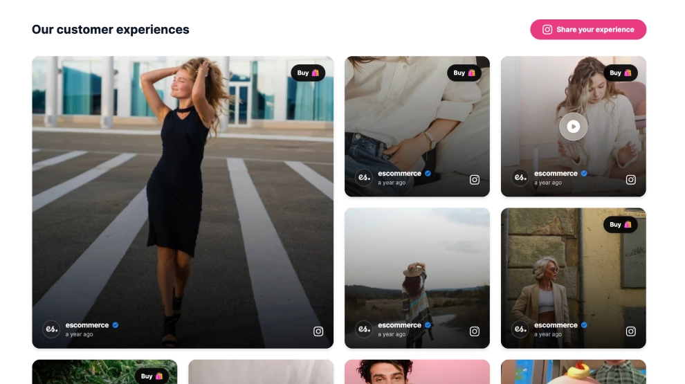 Widget Shop & Share UGC