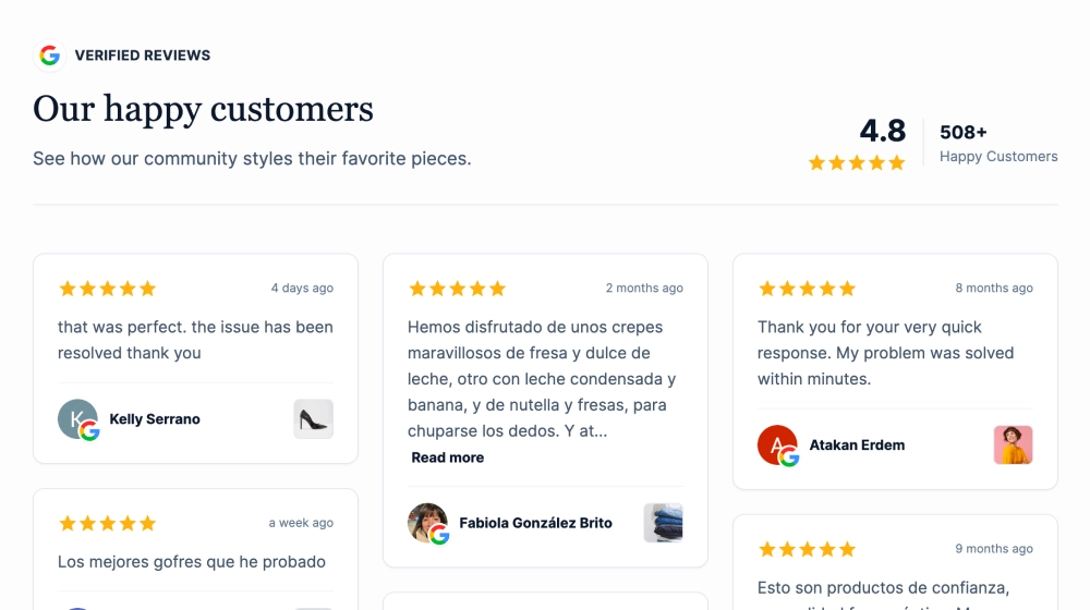 Classic Google Reviews Feed