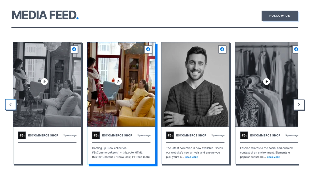 Facebook Reels Slider Widget