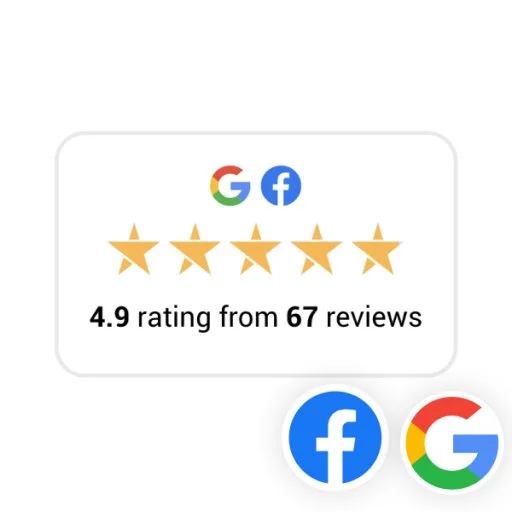 Facebook and Google Reviews Badge