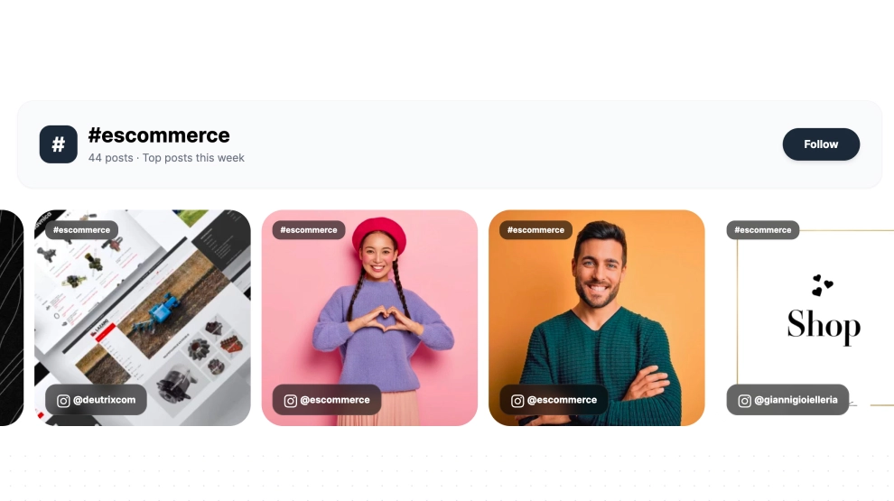 Instagram Hashtag Slider Widget