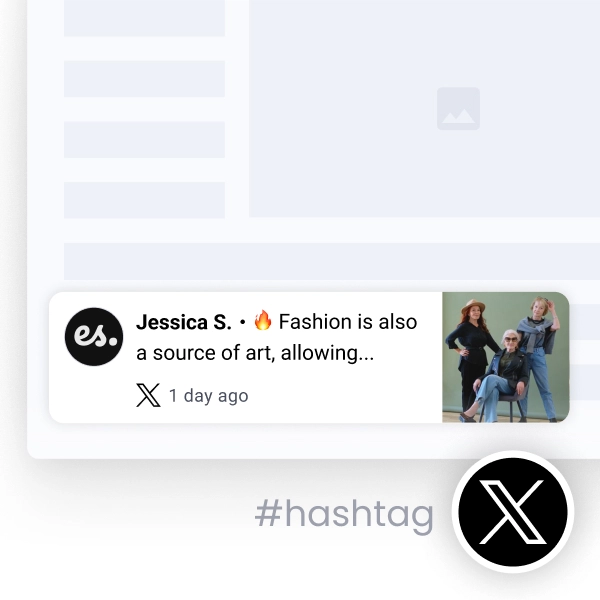 X (Twitter) Hashtag Popup Widget