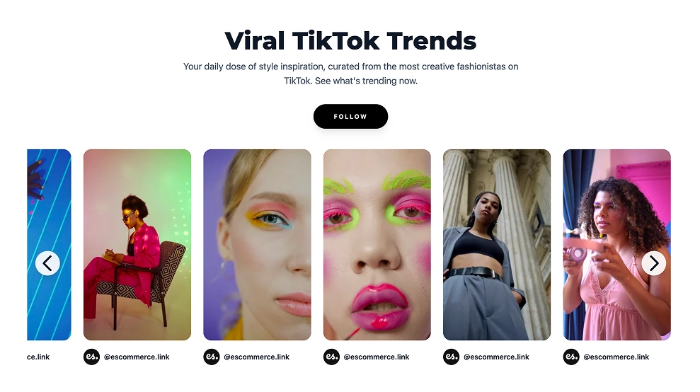 TikTok Slider Widget