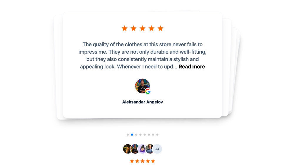 Customer Testimonials Widget