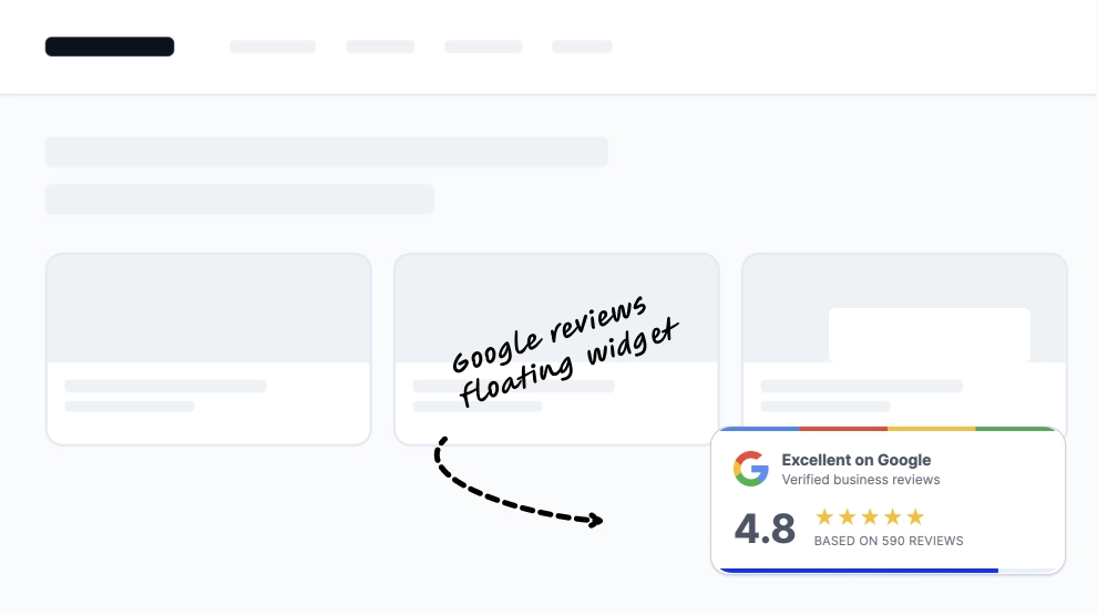 Floating Google Reviews Badge