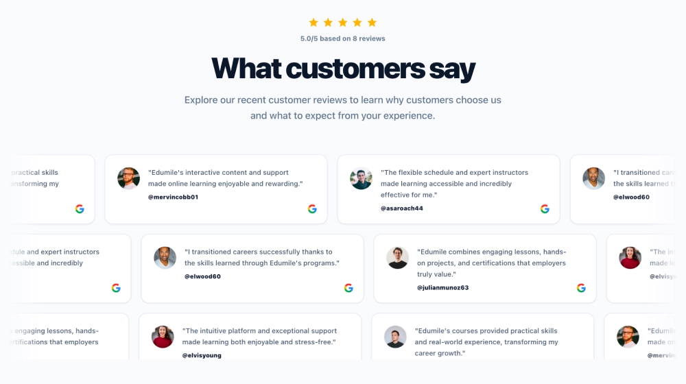 Google Reviews Ticker