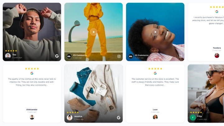 UGC Widget: Instagram + Google reviews
