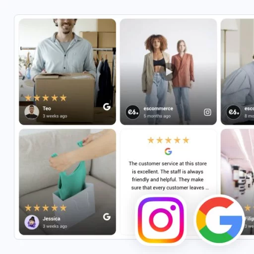 UGC Widget: Instagram + Google reviews