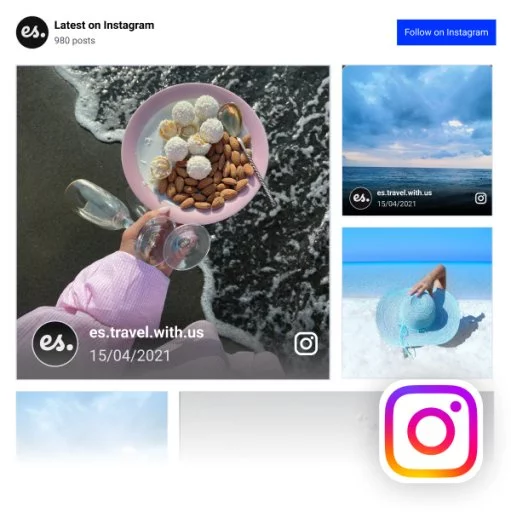 Flat Instagram Collage Widget