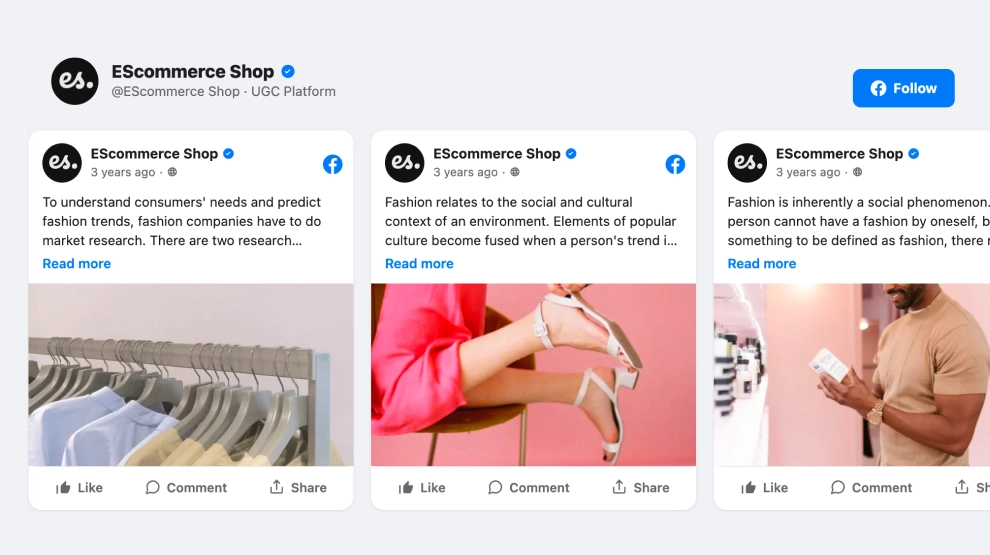 Facebook Carousel Widget