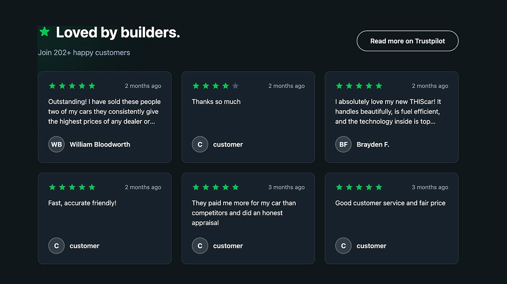 Dark Trustpliot Grid