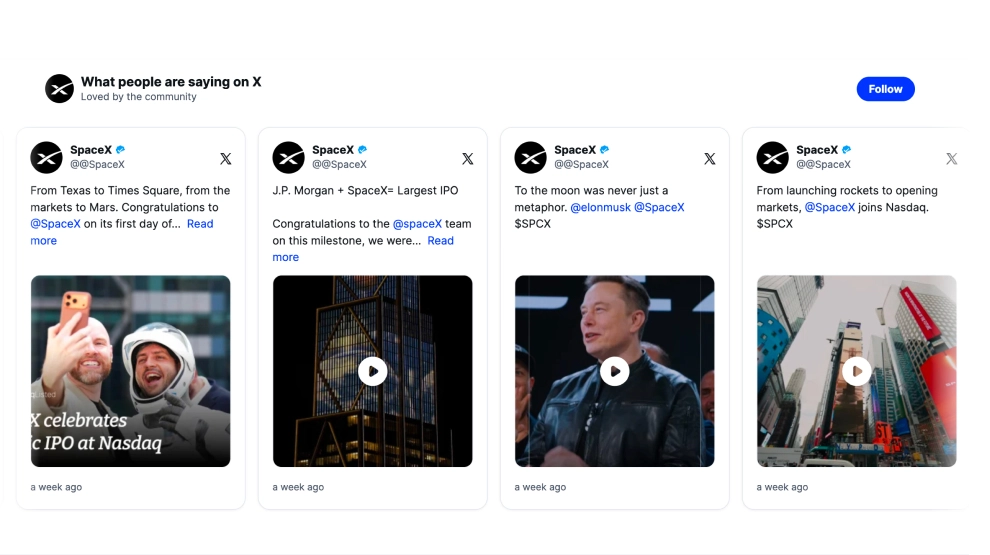 Classic X (Twitter) Slider Widget